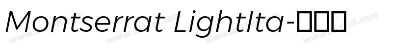 Montserrat LightIta字体转换